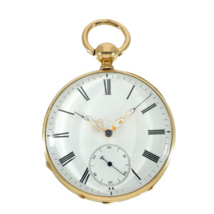 18 carat gold pocket watch with pivoted detent chronometer Circa 1850