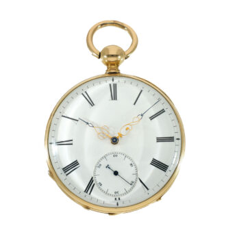 18 carat gold pocket watch with pivoted detent chronometer Circa 1850