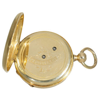 18 carat gold pocket watch with pivoted detent chronometer Circa 1850