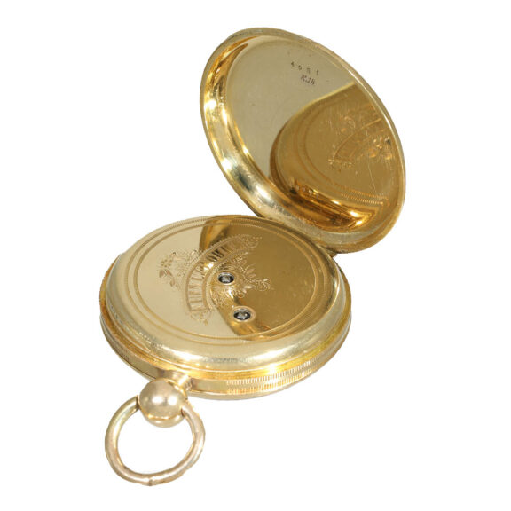 18 carat gold pocket watch with pivoted detent chronometer Circa 1850 18 carat gold pocket watch with pivoted detent chronometer Circa 1850