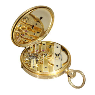 18 carat gold pocket watch with pivoted detent chronometer Circa 1850