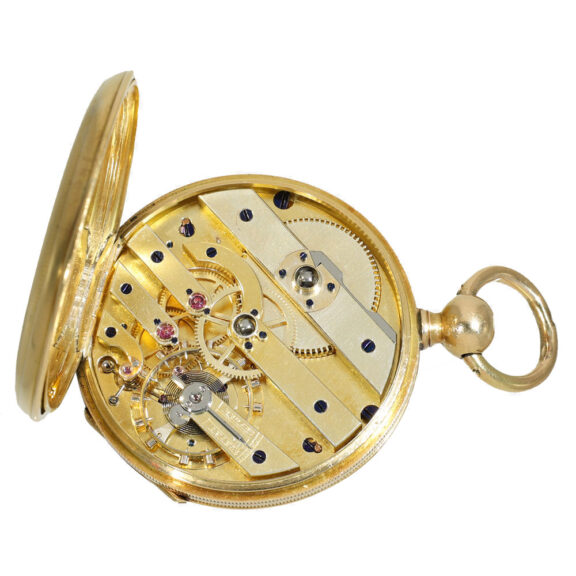 18 carat gold pocket watch with pivoted detent chronometer Circa 1850 18 carat gold pocket watch with pivoted detent chronometer Circa 1850