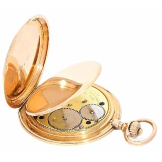 German gold Glashütte hunting cased pocket watch Circa 1911