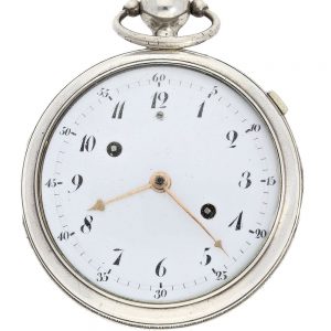 French large silver repeating verge clockwatch Circa 1800