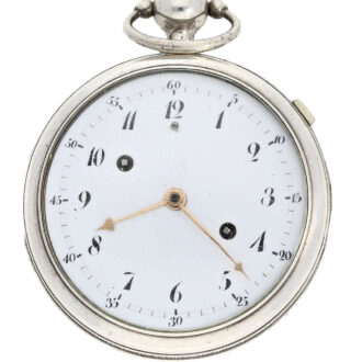 French large silver repeating verge clockwatch Circa 1800