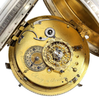 French large silver repeating verge clockwatch Circa 1800