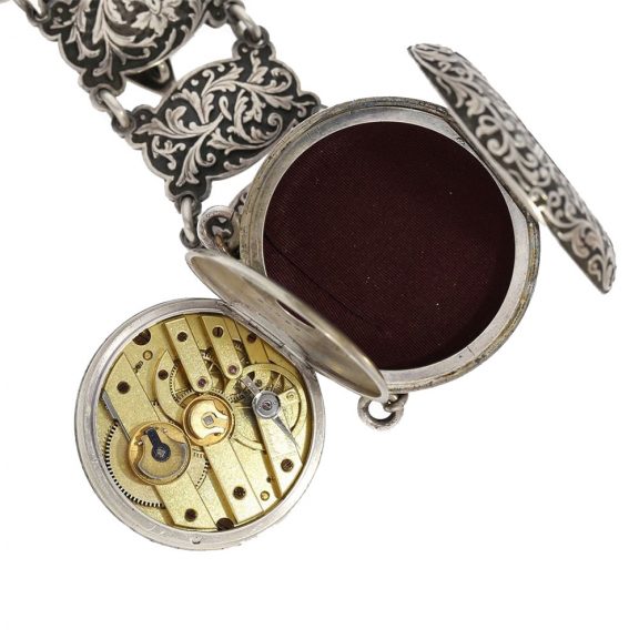 French silver pocket watch with unique Renaissance style Circa 1870 French silver pocket watch with unique Renaissance style Circa 1870