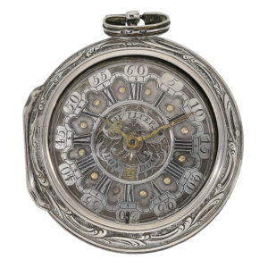 English rare silver watch with enamel painting Circa 1760