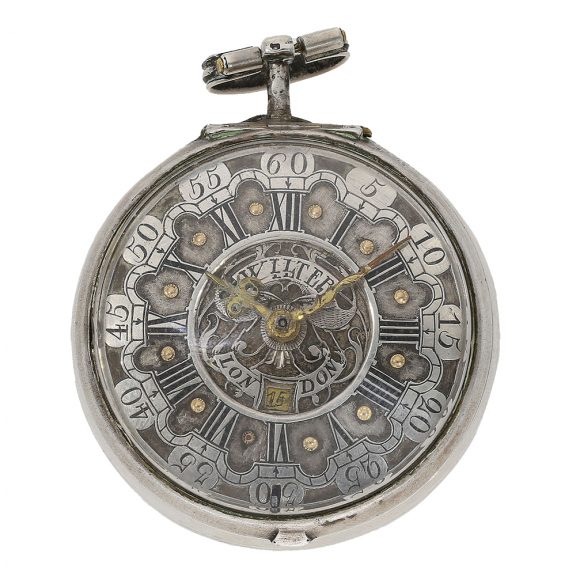 English rare silver watch with enamel painting Circa 1760 English rare silver watch with enamel painting Circa 1760