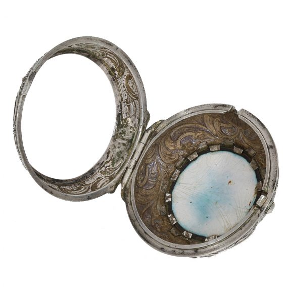 English rare silver watch with enamel painting Circa 1760 English rare silver watch with enamel painting Circa 1760
