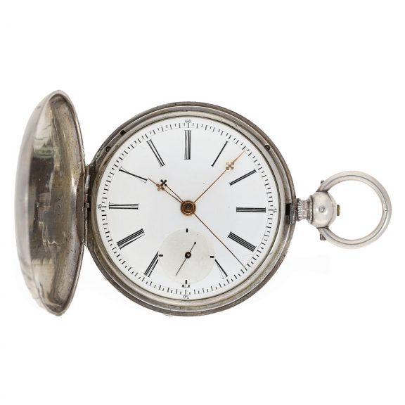 Swiss watch with jewelled duplex escapement and center seconds Circa 1860 Swiss watch with jewelled duplex escapement and center seconds Circa 1860