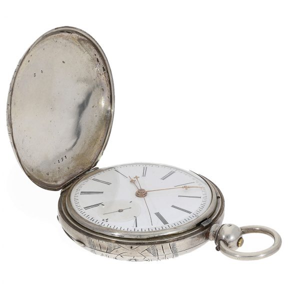 Swiss watch with jewelled duplex escapement and center seconds Circa 1860 Swiss watch with jewelled duplex escapement and center seconds Circa 1860