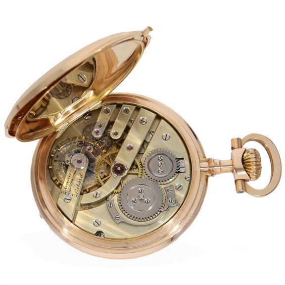 Russian 14 carat gold interesting full hunter watch Circa 1906 Russian 14 carat gold interesting full hunter watch Circa 1906
