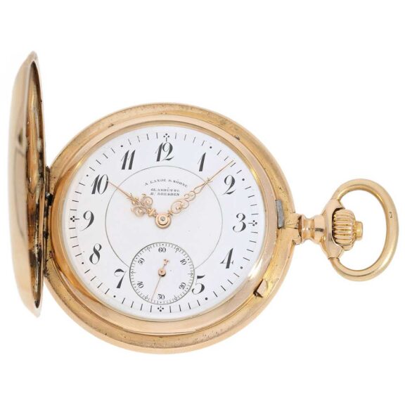 German gold "à goutte" Glashütte pocket watch Circa 1903