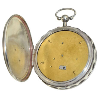 French rarity, extravagant verge silver pocket watch Circa 1780