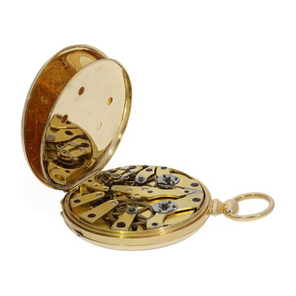 English 18 Carat gold pocket watch with two time zones Circa 1825 English 18 Carat gold pocket watch with two time zones Circa 1825