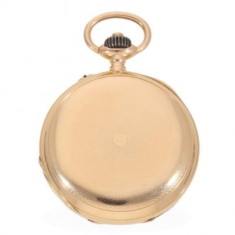 Russian 14 carat gold and enamel hunter cased watch Circa 1901