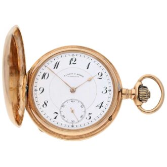 German 18 K pink gold Glashütte pocket watch Circa 1885