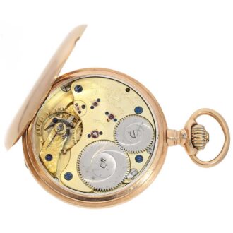 German 18 K pink gold Glashütte pocket watch Circa 1885
