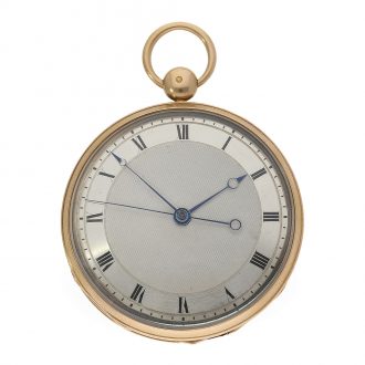 French 18 Carat pink gold lépine with stone cylinder escapement Circa 1825