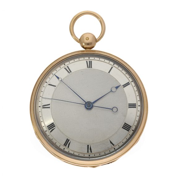 French 18 Carat pink gold lépine with stone cylinder escapement Circa 1825