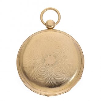 French 18 Carat pink gold lépine with stone cylinder escapement Circa 1825