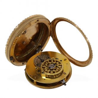 Attractive Swiss 18 carat gold and enamel verge watch Circa 1800