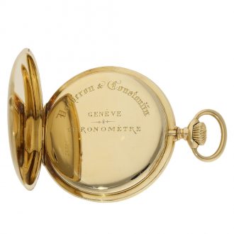 Swiss gold patented open faced anker chronometer Circa 1915