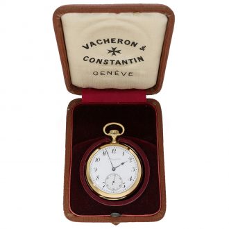 Swiss gold patented open faced anker chronometer Circa 1915
