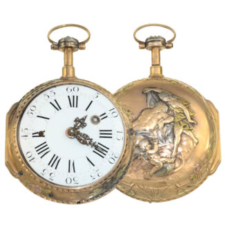 French extravagant multi coloured verge pocket watch Circa 1770