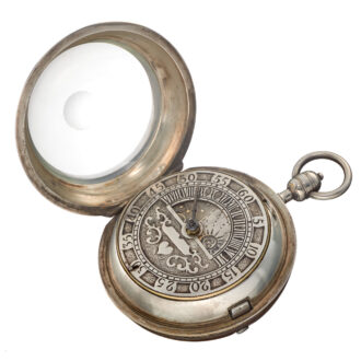 Dutch mock pendulum with Sun and Moon champleve Circa 1755