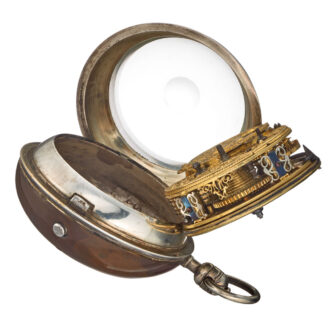 Dutch mock pendulum with Sun and Moon champleve Circa 1755