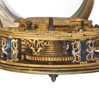 Dutch mock pendulum with Sun and Moon champleve Circa 1755