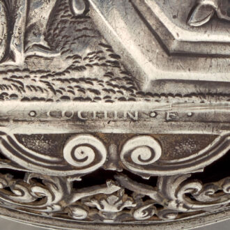 Fine Swiss silver repousse watch with alarm Circa 1730Fine Swiss silver repousse watch with alarm Circa 1730