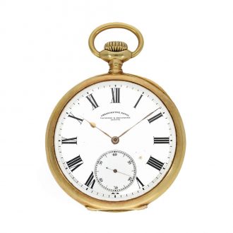 Swiss fine and heavy 18 carat gold pocket chronometer Circa 1910