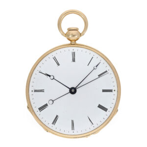 French 18 Carat pink gold Breguet type cylinder watch Circa 1810