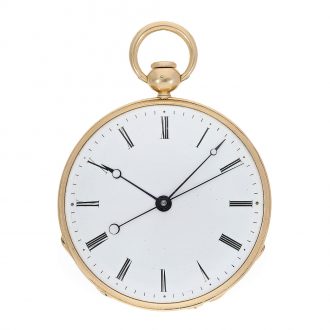 French 18 Carat pink gold Breguet type cylinder watch Circa 1810
