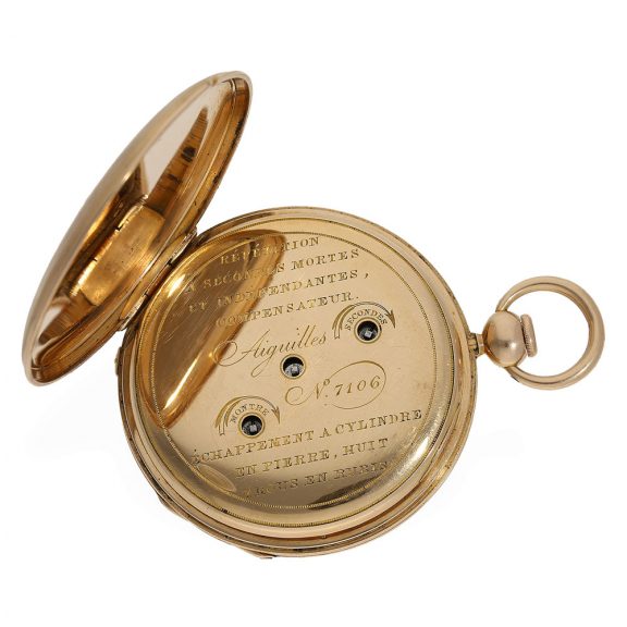 French 18 Carat pink gold Breguet type cylinder watch Circa 1810 French 18 Carat pink gold Breguet type cylinder watch Circa 1810
