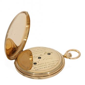 French 18 Carat pink gold Breguet type cylinder watch Circa 1810