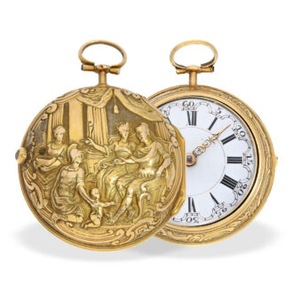English Repoussé pair cased verge pocket watch Circa 1730