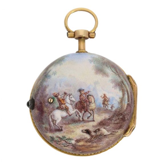 French extremely rare miniature Rococo enamel watch Circa 1770 French extremely rare miniature Rococo enamel watch Circa 1770
