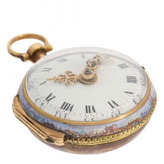 French extremely rare miniature Rococo enamel watch Circa 1770 French extremely rare miniature Rococo enamel watch Circa 1770