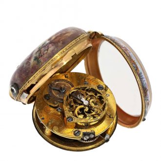 French extremely rare miniature Rococo enamel watch Circa 1770 French extremely rare miniature Rococo enamel watch Circa 1770