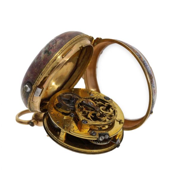 French extremely rare miniature Rococo enamel watch Circa 1770 French extremely rare miniature Rococo enamel watch Circa 1770