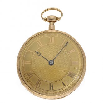 Swiss 18 Carat gold pocket watch with musical movement Circa 1815