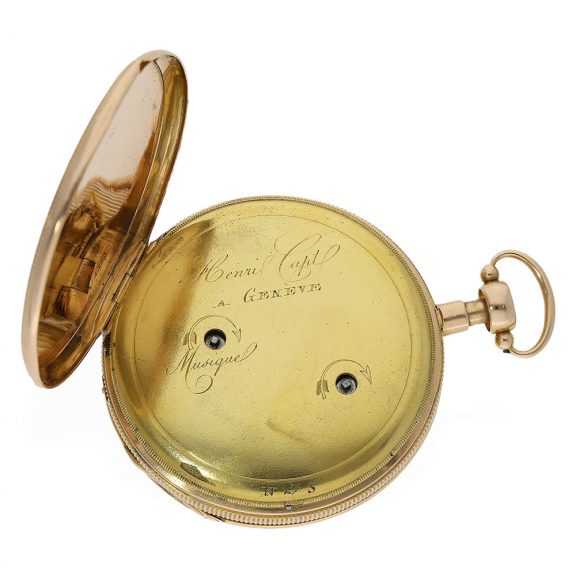 Swiss 18 Carat gold pocket watch with musical movement Circa 1815 Swiss 18 Carat gold pocket watch with musical movement Circa 1815