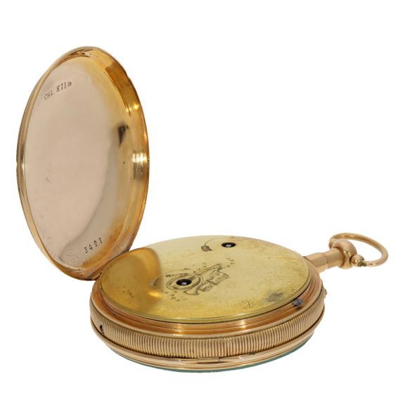 18 Carat gold cylinder watch with repeater Circa 1820 18 Carat gold cylinder watch with repeater Circa 1820