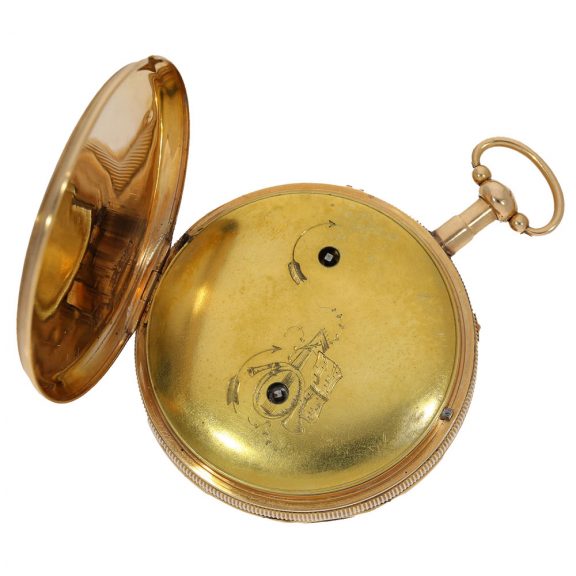 18 Carat gold cylinder watch with repeater Circa 1820 18 Carat gold cylinder watch with repeater Circa 1820