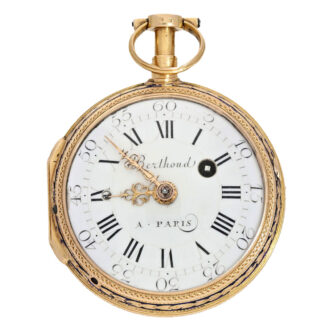 French extravagant gold case, beautiful enamel inlays Circa 1780