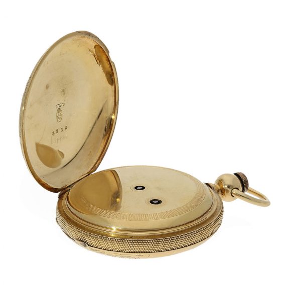 English heavy 18K gold pocket chronometer Circa 1850 English heavy 18K gold pocket chronometer Circa 1850